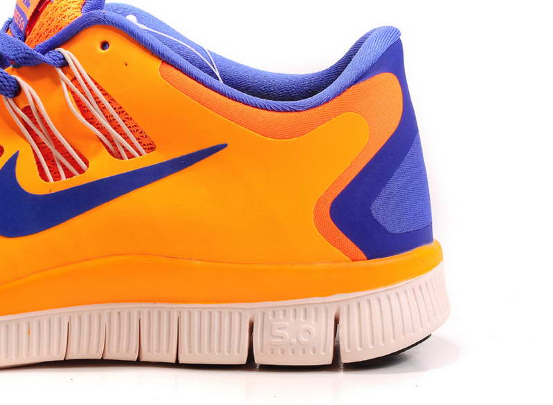 nike Free Run 5.0 V2 Mens Running Shoes New Breathable Orange Blue (1)